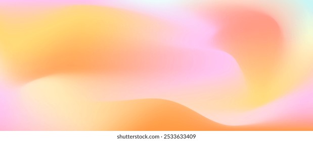 Modern gradient background in bright pink and orange shades. Vector liquid effect wallpaper.