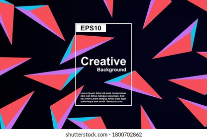 Modern gradient background with color abstract geometric pattern shapes. Vector Motion dynamic illustration template can use for presentation, cover flyer, trendy poster, landing page web, wallpaper