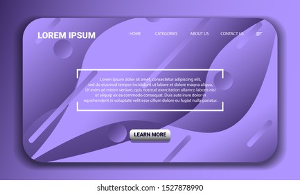 Modern gradient background landingpage tamplates