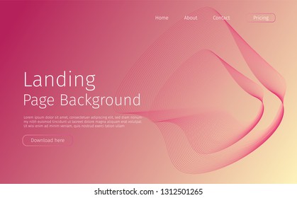 Modern gradient background with line pattern. Colorful vector for landing page, web, banner, poster. Eps10 vector