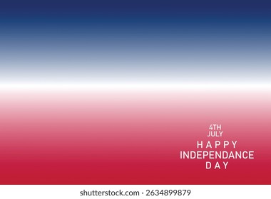 Modern gradient background in red, white, and blue with "4th July Happy Independence Day" text ideal for patriotic designs and USA-themed content.