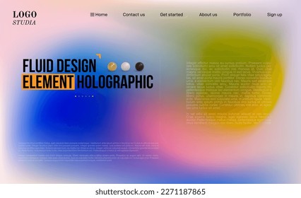 Modern gradient background. Trendy colorful abstract fluid 3d shapes. Futuristic vector design wallpapers for banners, website, posters, advertisements, presentations, covers, flyers, landing pages.