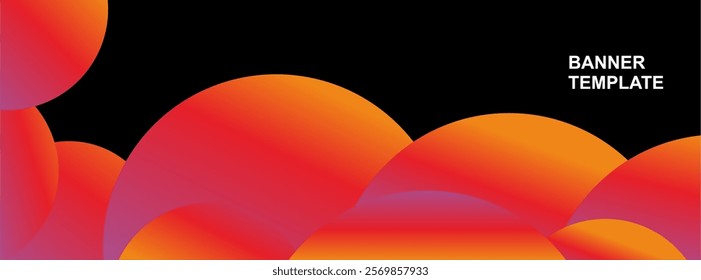 Modern gradient banner design with smooth transitions and vibrant colors. Abstract background with fluid shapes, perfect for web headers, advertisements, social media covers.