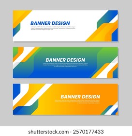 Modern gradient banner template design collection
