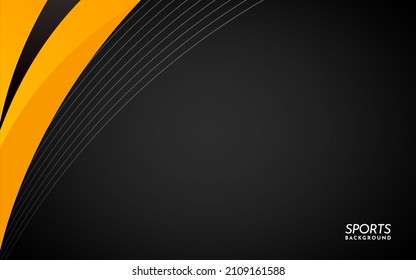 Modern gradient black background with Lines and Shape. Sports abstract background vector illustration.