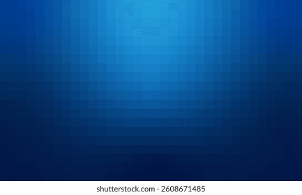 Modern gradient blue background with geometric square patterns. Dark blue minimal abstract background perfect for web design, presentation, header, packaging, or digital artwork