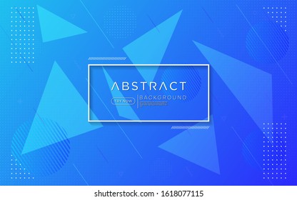 Modern gradient blue colorful background combine with abstract shape and element. 
