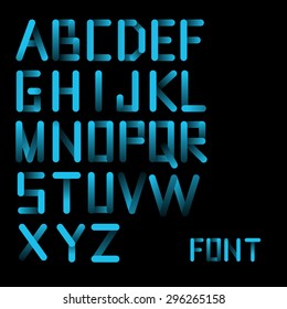 Modern gradient blue font