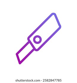 Modern Gradient Box Cutter Knife Icon Illustration