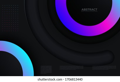 modern gradient bright color. geometric background. Abstract website landing page with circles illustration. Banner, wallpaper vector design template.