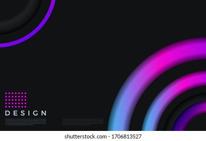 moderno degradado de colores vivos. fondo geométrico. Página de inicio del sitio web resumida con ilustración de círculos. Plantilla de diseño de vectores de papel tapiz.