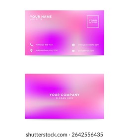 Modern Gradient Business Card Design – Pink and Violet Style
