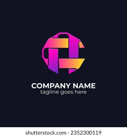 modern gradient a and c logo design.logotype design