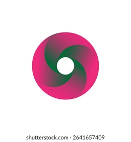 Modern Gradient Circle Logo Design. A modern, abstract circular logo design with a vibrant gradient color scheme. Ideal for branding. This vector illustration features and professional design.