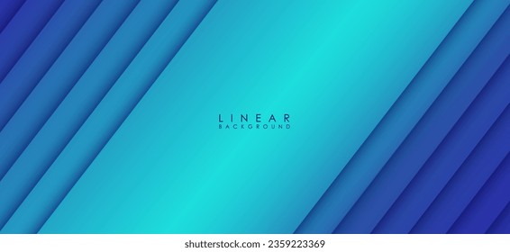 Modern gradient color background. Blue banner with diagonal shadows. Staircase optical effect. Geometrical abstract design.