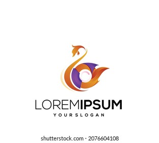 Moderner Farbkreis Farbverlauf-Moskitonetz-Logo-Vektorgrafik