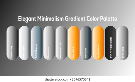 Modern gradient color palette.  Perfect for web design, branding, and presentations.
