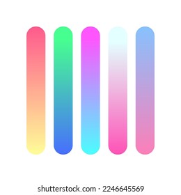 modern gradient color swatches vector set