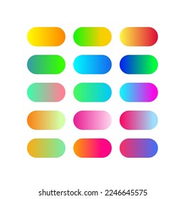 modern gradient color swatches vector set