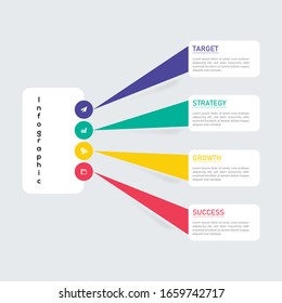 plantilla moderna de diseño de vectores de gradiente creativo e infográfico corporativo