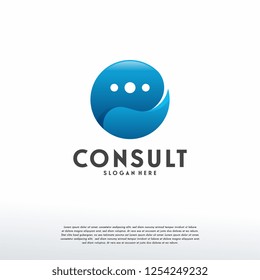 Modern Gradient Consulting Agency logo template designs, Simple Elegant Consult logo template