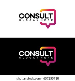 Modern Gradient Consulting agency logo template designs