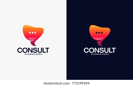 Modern Gradient Consulting agency logo template designs