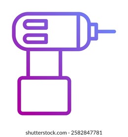 Modern Gradient Cordless Drill Icon Illustration