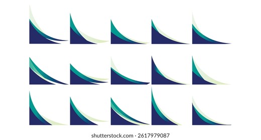Modern Gradient Corner Set Collection