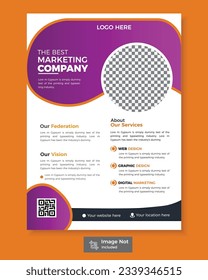 Modern Gradient Corporate Business Flyer Design template in vector size.