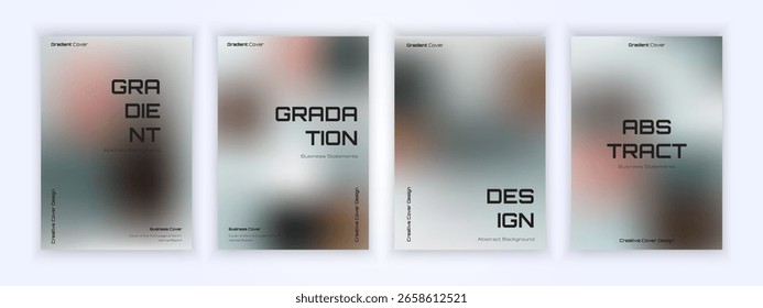 Modern gradient covers with abstract shapes for stylish business or creative presentations