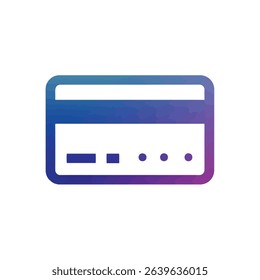 Modern gradient credit card icon online payment symbol