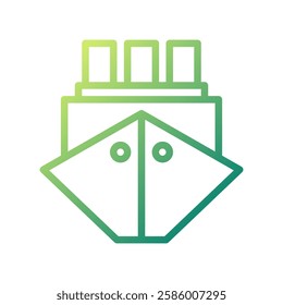 Modern Gradient Cruise Ship Transportation Icon