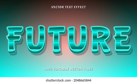 Modern Gradient Cyan 3d Futuristic Editable Text Effect Design Template, Effect Saved In Graphic Style