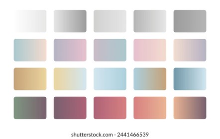 Conjunto de diseño de gradiente moderno. Color abstracto mínimo. Vector.