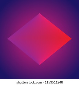 Modern gradient diamond template with pink and purple overflows. Futuristic vector template for web design