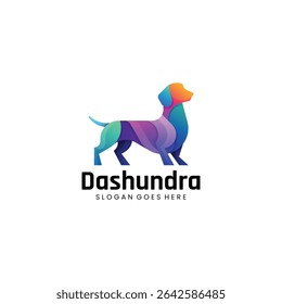 Modern Gradient Dog Logo Design