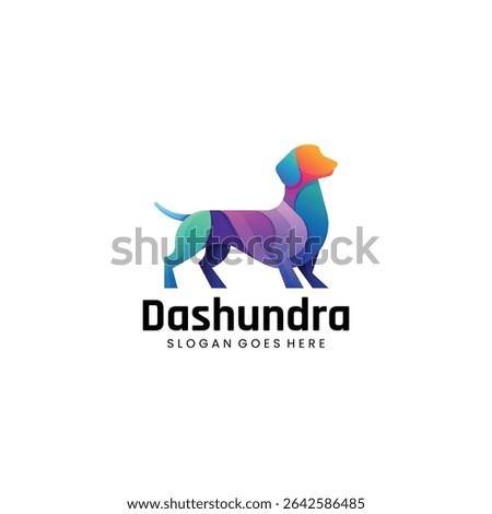Modern Gradient Dog Logo Design