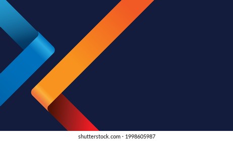 Modern gradient dynamic line with dark blue background