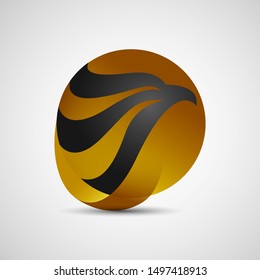 Modern gradient eagle, falcon or hawk bird and circle logo. icon, symbol, template. vector illustration