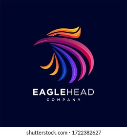 Modern gradient, eagle, falcon, hawk bird graphic vector illustration