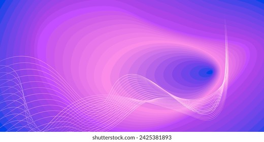 Modern gradient flowing wave lines. Futuristic technology concept. Vector illustration