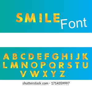 Modern gradient font vecor illustration