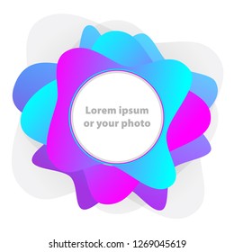 Modern gradient frame for business text or photo.