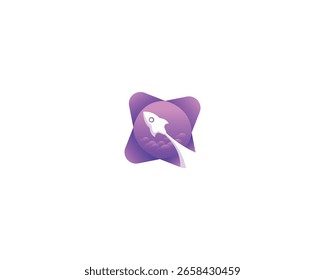Moderno Gradiente Galaxy Logo Design, Formato Vetor.