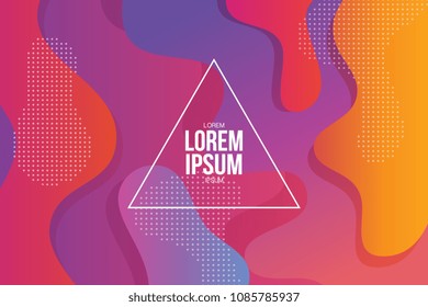 Modern gradient geometric shapes cover background vector