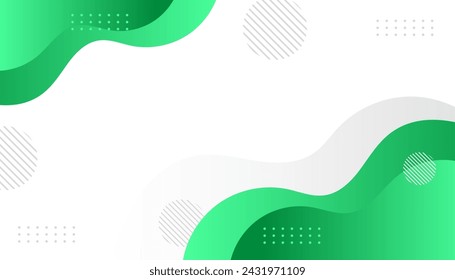 Modern gradient green abstract memphis style with geometric background. Vector illustration