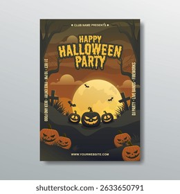 modern gradient halloween poster celebration template