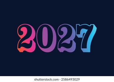 Modern Gradient Happy New Year 2027 Design Template