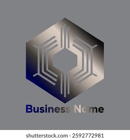 Modern, gradient hexagon logo. Ideal for tech, finance, or corporate branding.